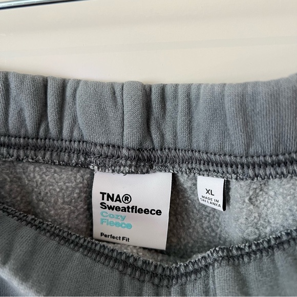 Aritzia TNA Cozy Fleece 3” Sweat Short in Echo Grey - Picture 4 of 4